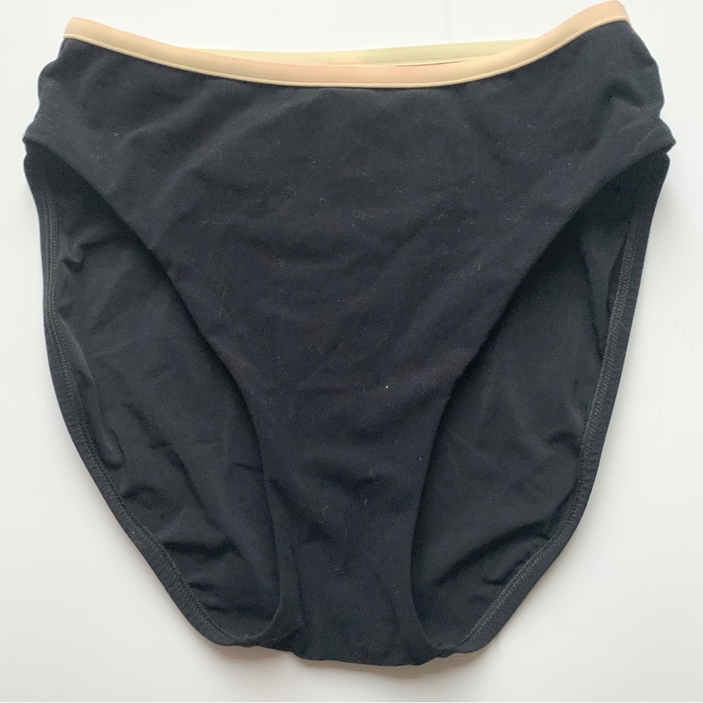 Victoria's Secret Classic Black Bikini Bottom with Pink Piping Size Small - Picture 5 of 15